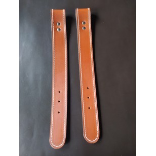Hymer - Leather Drop Down Bed Straps - Saddle Tan - Pair